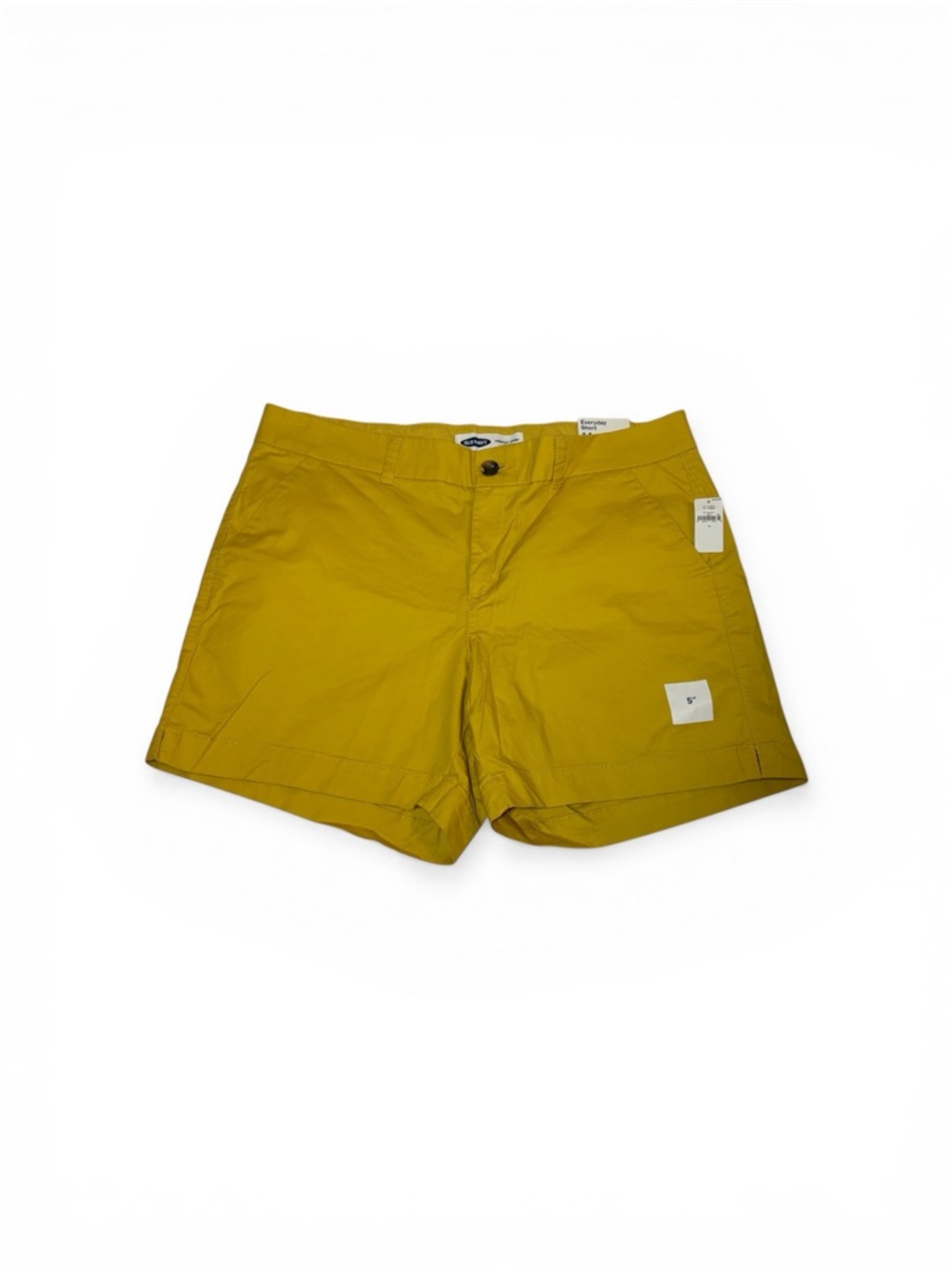 NWT Old Navy Mustard Yellow Everyday Short Flat Front Women’s Shorts, size 14